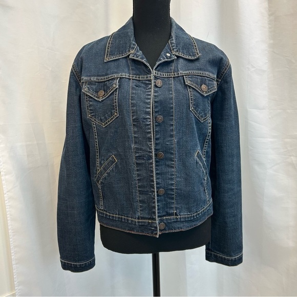 Levi's blue denim jean jacket Sz S - Picture 2 of 9